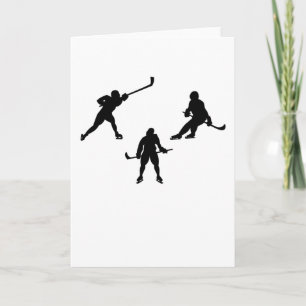 Carte Joueur de hockey sur glace silhouette cool sport c