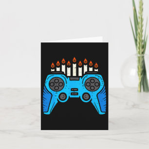 Carte Joueur de jeu vidéo juif Hanukkah Chanukah Hommes
