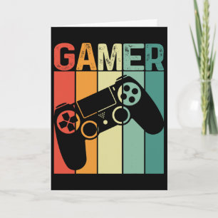 Carte Joueur de jeu vidéo Rétro joueur addict au jeu vid