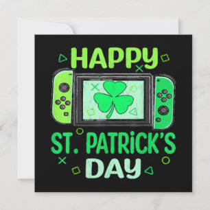 Carte Joueur de jeux vidéo Trèfle Joyeux St Patrick