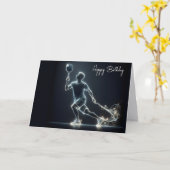 Carte Joueur de Neon Pickleball pour Anniversaire (Fleur jaune)