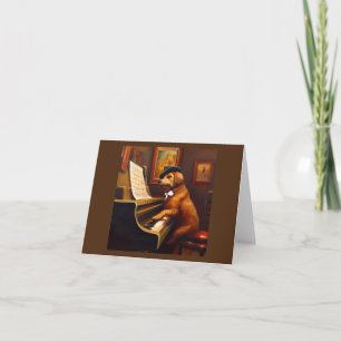 Carte Joueur de piano de chien