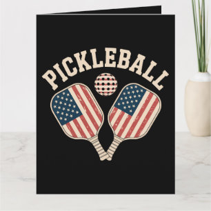 Carte Joueur de pickleball au drapeau américain