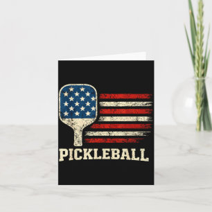Carte Joueur de pickleball drapeau américain paddleball