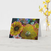 Carte Joueur de pickleball heureux pour son grand jour ! (Fleur jaune)