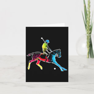 Carte Joueur de polo - Polo Coloré Sports Horseback