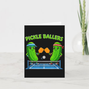 Carte Joueur de raquette de pickleball pickleballers drô