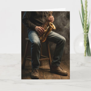 Carte Joueur de saxophone à la retraite