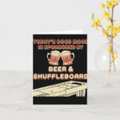 Carte Joueur de Shuffleboard Bière  (Fleur jaune)