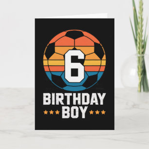 Carte Joueur de soccer de 6 ans 6ème anniversaire pour g