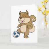 Carte Joueur de soccer écureuil Soccer (Fleur jaune)
