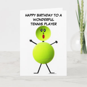 Carte Joueur de tennis Anniversaire
