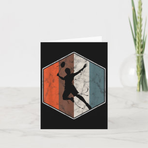 Carte Joueur de tennis de badminton rétro Sports vintage