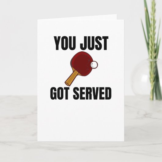 Carte Joueur de tennis de table cadeaux Ping Pong Coach (Devant)