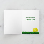 Carte Joueur de tennis Joyeux anniversaire (Intérieur)