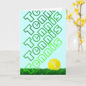 Carte Joueur de tennis Joyeux anniversaire (Fleur jaune)