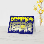 Carte Joueur de tennis Joyeux anniversaire (Fleur jaune)