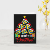 Carte Joueur de volley-ball Christmas Tree Lights (Fleur jaune)