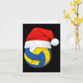 Carte Joueur de volley-ball Noël (Fleur jaune)