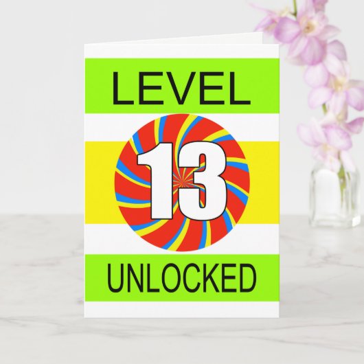 Carte Joueur d'ordinateur du 13e anniversaire (Orchidée)