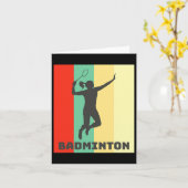 Carte Joueur du badminton (Fleur jaune)
