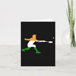 Carte Joueur du Badminton Indian Flag Racquet Shutt Men