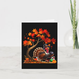 Carte Joueur du Bowling de Thanksgiving de l'arbre de ch