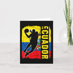 Carte Joueur équatorien de basket-ball Equateur Drapeau