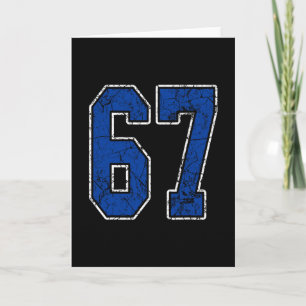 Carte Joueur Maillot Royal Bleu Et Blanc Numéro 67 Unifo