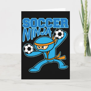 Carte Joueur Ninja de Foot Amoureux de Football Mignon G