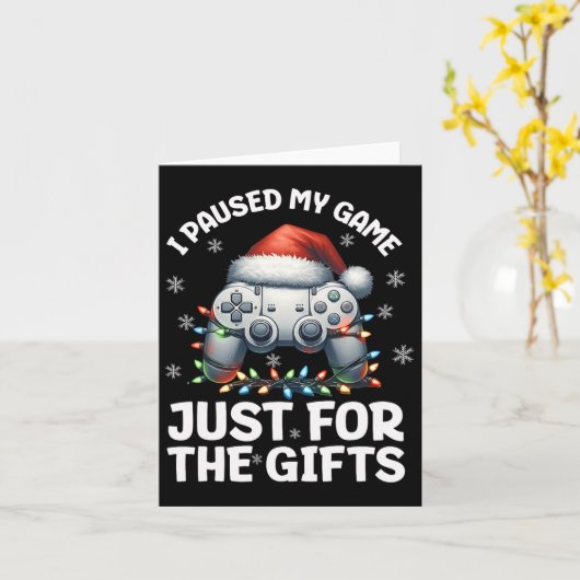 Carte Joueur Noël Jeux Xmas Jeux Vidéo Garçons Chris (Fleur jaune)