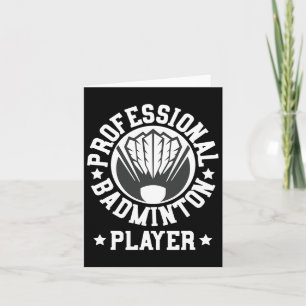 Carte Joueur professionnel Badminton Navette Cadeau Tee