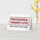 Carte Joueur Trombone Professionnel (Fleur jaune)