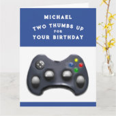 Carte Joueur vidéo personnalisé Anniversaire (Fleur jaune)