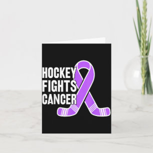 Carte Joueurs de hockey combattent le ruban violet pour