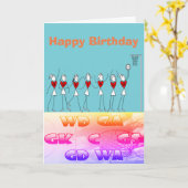Carte Joueurs De Netball À Thème Joyeux Anniversaire (Fleur jaune)