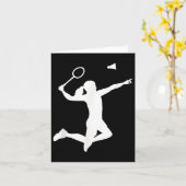 Carte Joueuse de badminton (Fleur jaune)