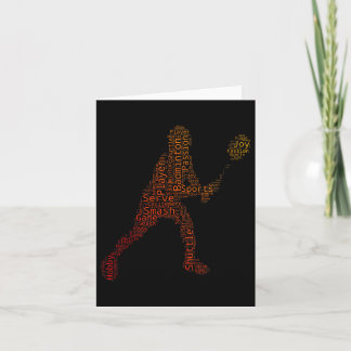 Carte Joueuse de badminton, navette de squash pour femme
