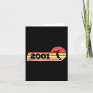 Carte Joueuse de badminton Née en 2001 Anniversaire Vint
