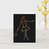 Carte Joueuse de badminton Sketch Shuttle Jeu Pour Gi (Fleur jaune)