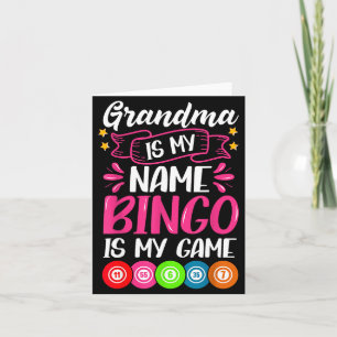 Carte Joueuse de Bingo Grand-mère Citation de Bingo Drôl