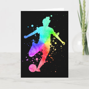 Carte Joueuse de football Féminine Athlète Couleur Arc-e