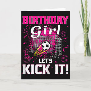 Carte Joueuse de football Fille Anniversaire de football