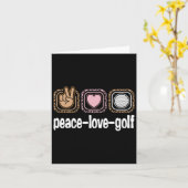 Carte Joueuse de golf Empreinte de léopard femmes filles (Fleur jaune)