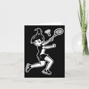 Carte Joueuse de la navette de badminton