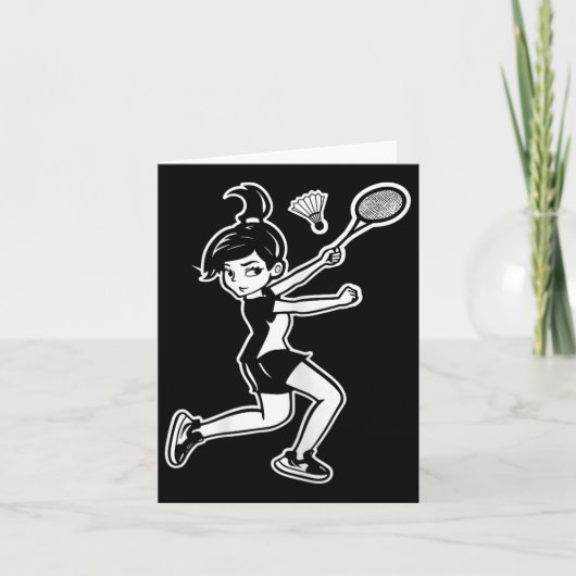 Carte Joueuse de la navette de badminton (Devant)