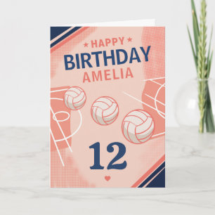 Carte Joueuse de netball 12 ans anniversaire fille