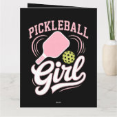 Carte Joueuse de pickleball fille (Dos)