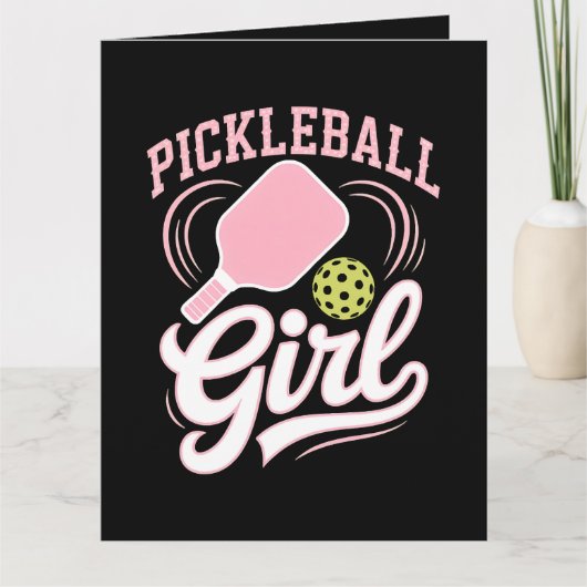 Carte Joueuse de pickleball fille (Devant)