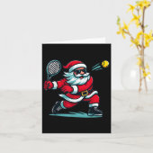 Carte Joueuse de tennis de Noël Père Noël Xmas Garçons F (Fleur jaune)